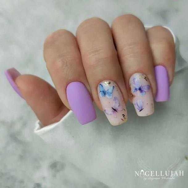 Impressive Ladies Purple Summer Nail