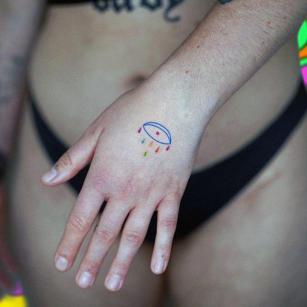 Impressive Ladies Rainbow Tattoo