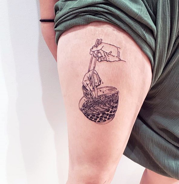 Impressive Ladies Ramen Tattoo