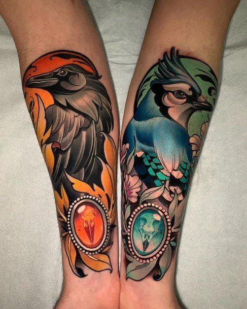 Impressive Ladies Raven Tattoo