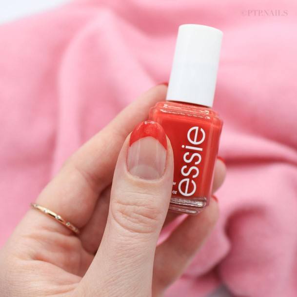 Impressive Ladies Red French Tip Nail