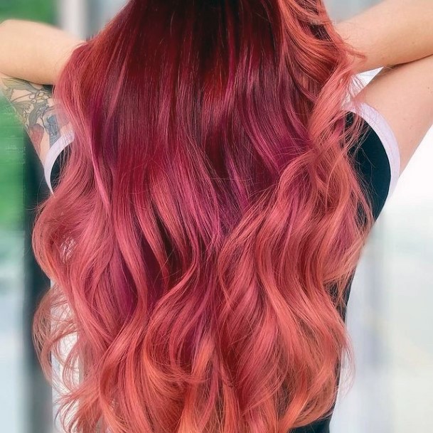 Impressive Ladies Red Ombre Hairstyles