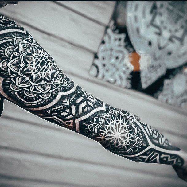 Impressive Ladies Sacred Geometry Tattoo