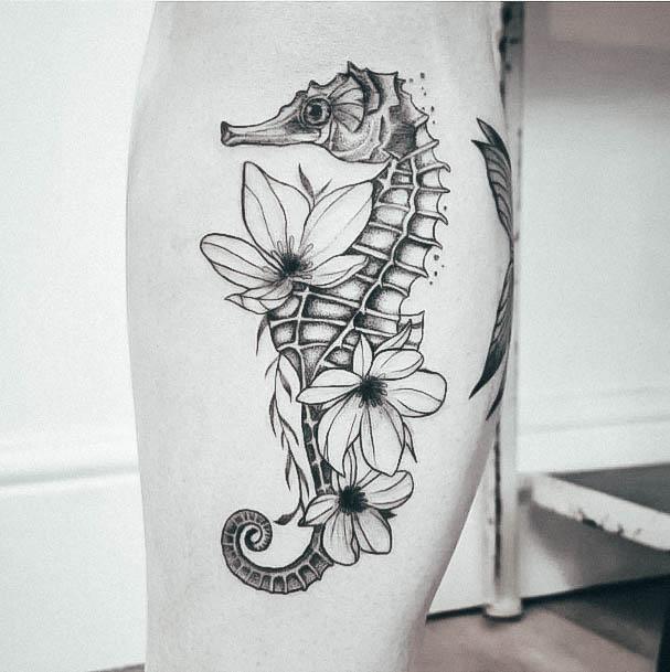 Impressive Ladies Seahorse Tattoo