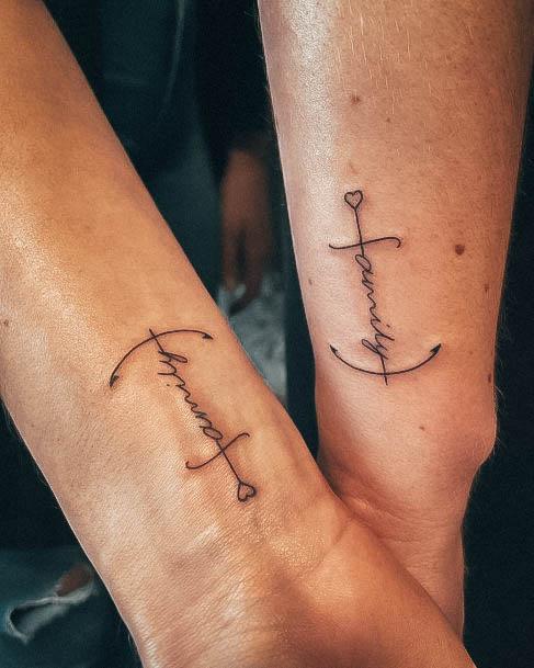 Impressive Ladies Sibling Tattoo