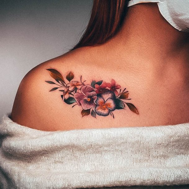 Impressive Ladies Small Flower Tattoo