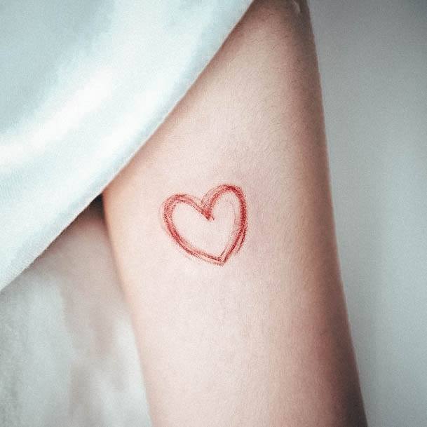Impressive Ladies Small Heart Tattoo
