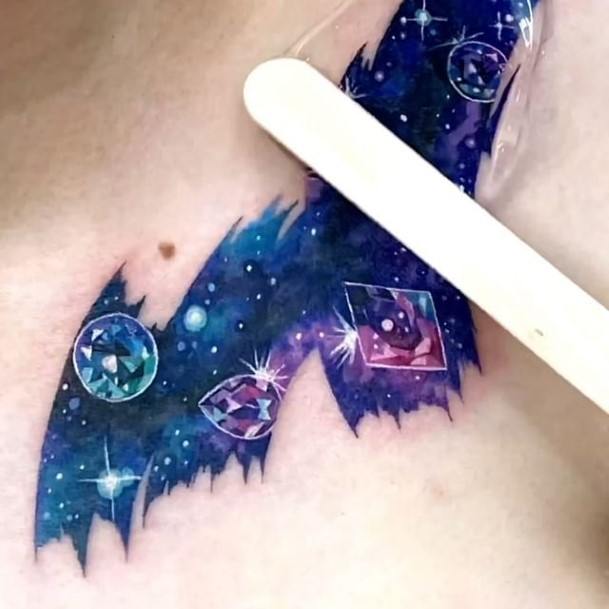 Impressive Ladies Space Tattoo