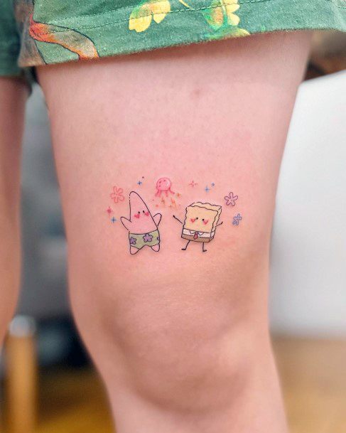 Impressive Ladies Spongebob Tattoo