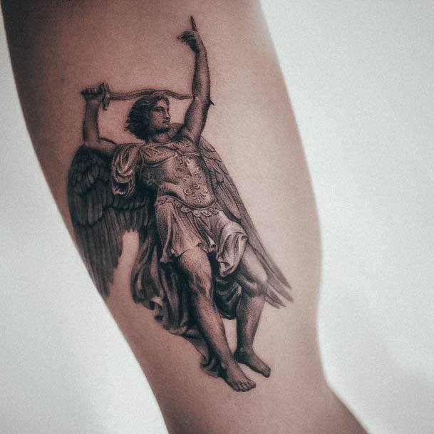 Impressive Ladies St Michael Tattoo