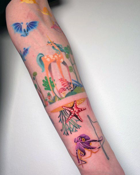 Impressive Ladies Starfish Tattoo