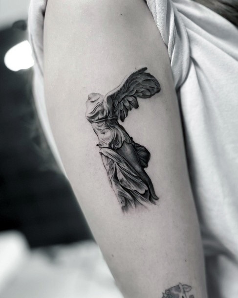 Impressive Ladies Statue Tattoo