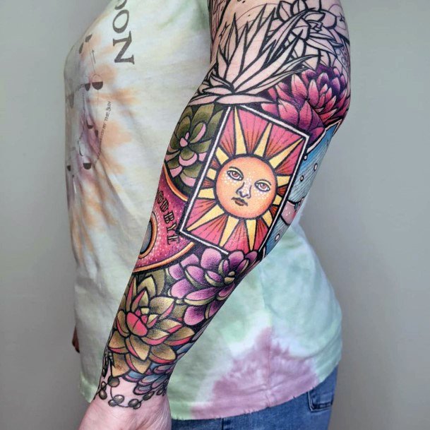 Impressive Ladies Succulent Tattoo