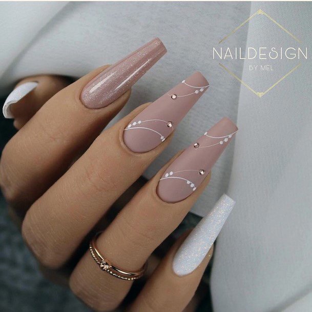 Impressive Ladies Tan Beige Dress Nail