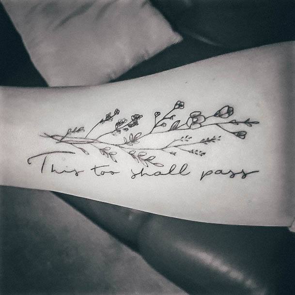 Impressive Ladies This Too Shall Pass Tattoo