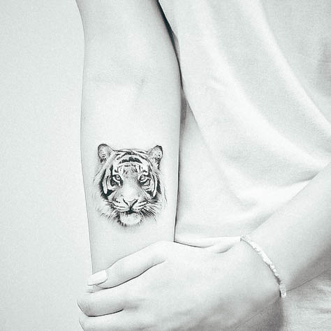 Impressive Ladies Tiger Tattoo