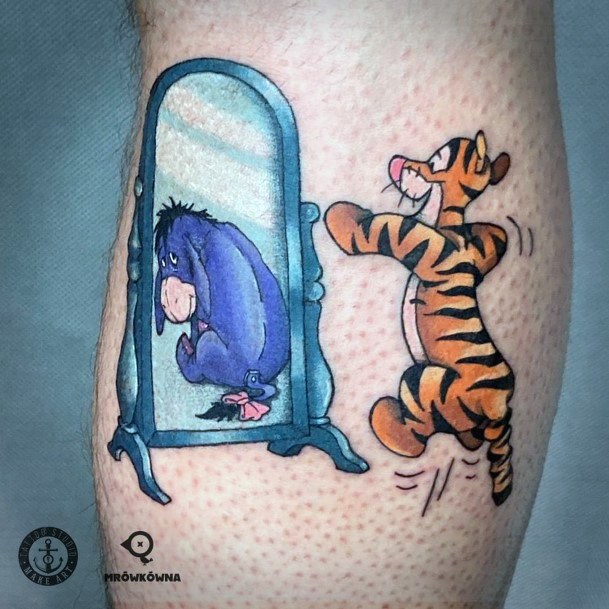 Impressive Ladies Tigger Tattoo