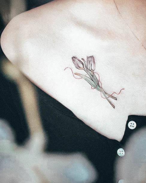 Impressive Ladies Tulip Tattoo