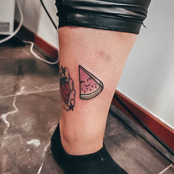 Impressive Ladies Watermelon Tattoo