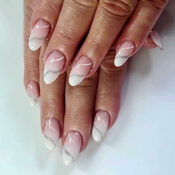 Impressive Ladies White Ombre Nail