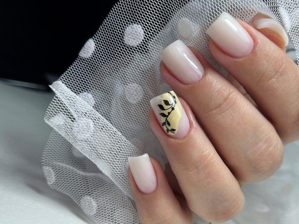 Impressive Ladies White Square Nail