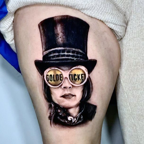 Impressive Ladies Willy Wonka Tattoo