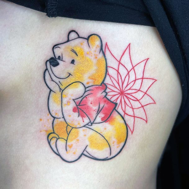 Impressive Ladies Winnie The Pooh Tattoo