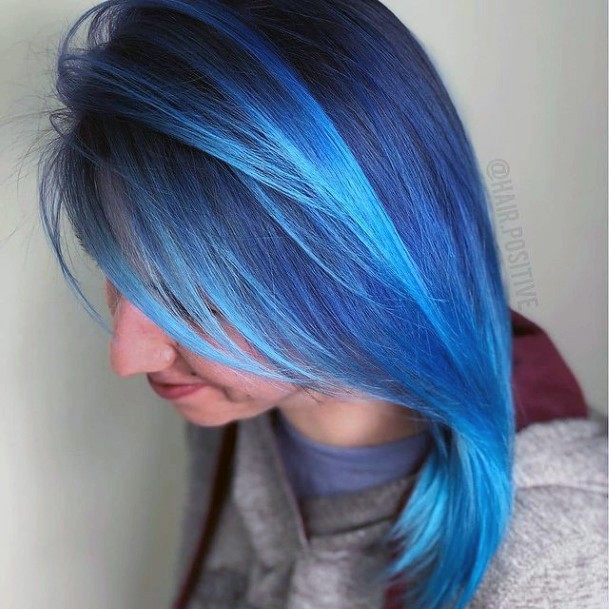 Incblueible Blue Hairstyles For Ladies