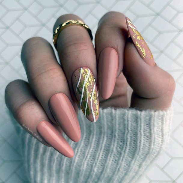 Incgoldible Gold Dress Fingernail For Ladies