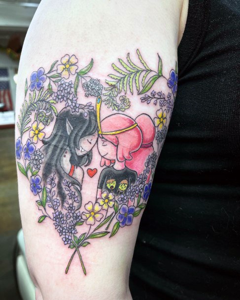 Incredible Adventure Time Tattoo For Ladies