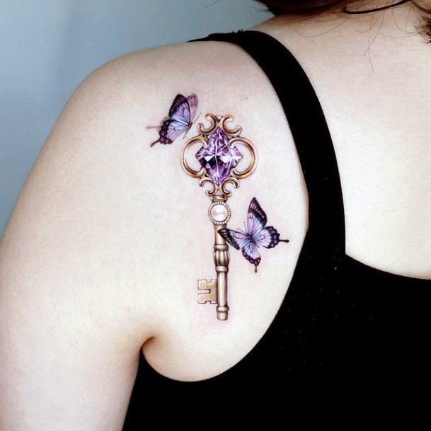 Incredible Amethyst Tattoo For Ladies