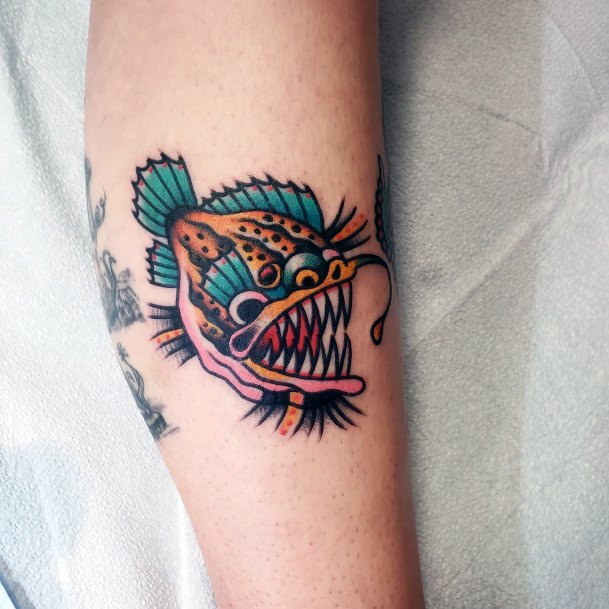 Incredible Anglerfish Tattoo For Ladies