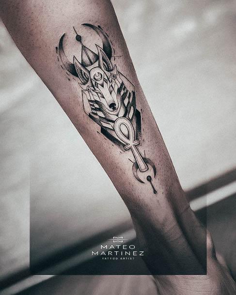 Incredible Anubis Tattoo For Ladies