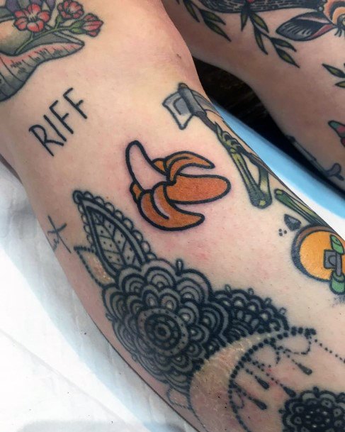 Incredible Banana Tattoo For Ladies