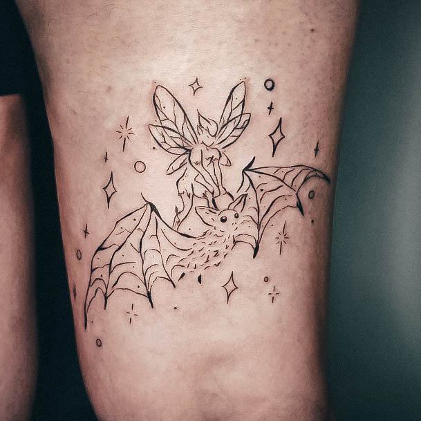 Incredible Bat Tattoo For Ladies