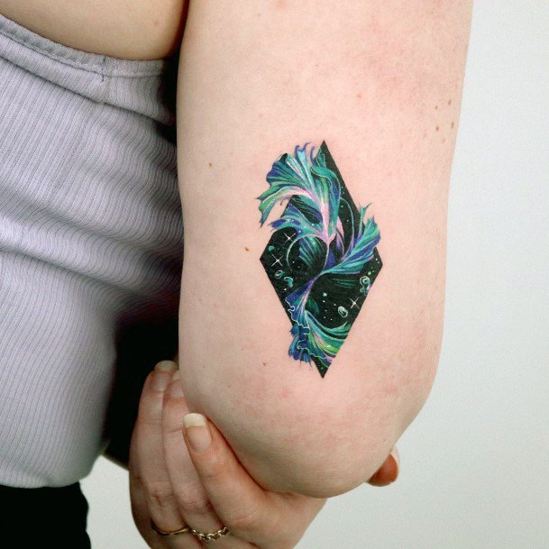 Incredible Betta Fish Tattoo For Ladies