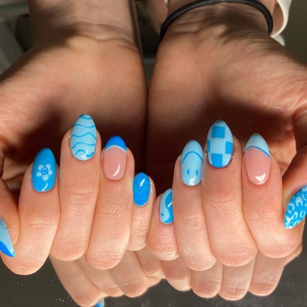 Incredible Blue Summer Nail For Ladies