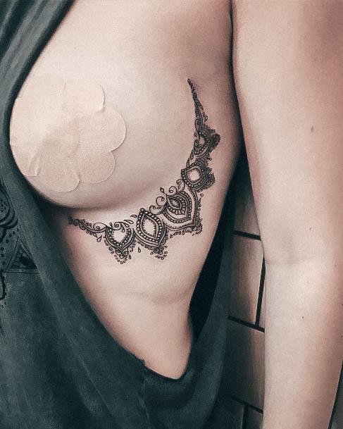 Incredible Boob Tattoo For Ladies