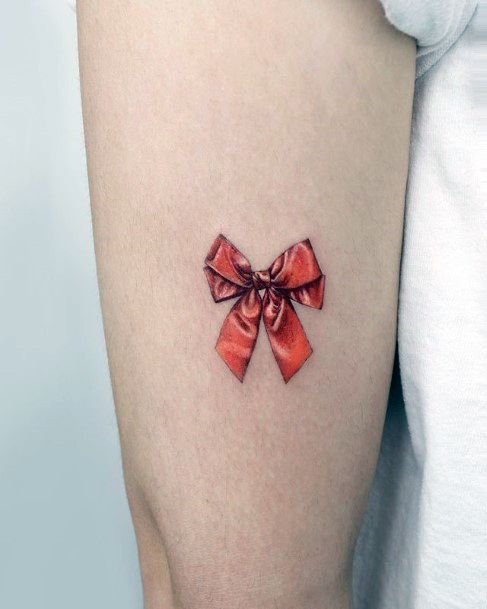 Incredible Bow Tattoo For Ladies