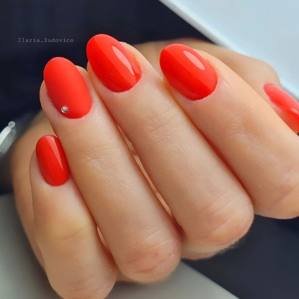 Incredible Bright Coral Nail For Ladies