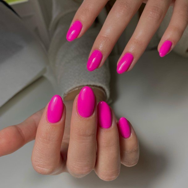 Incredible Bright Pink Nail For Ladies