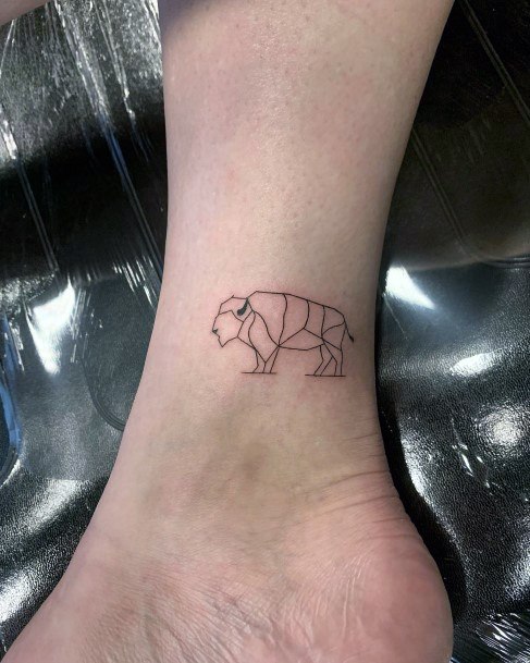 Incredible Buffalo Tattoo For Ladies