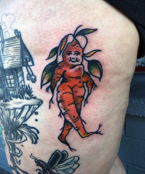 Incredible Carrot Tattoo For Ladies