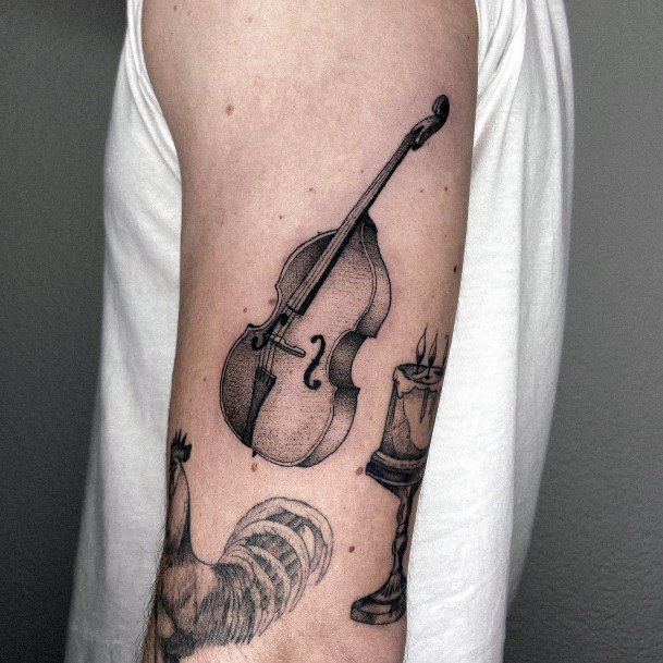 Incredible Cello Tattoo For Ladies