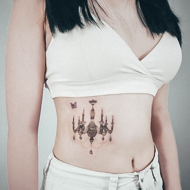 Incredible Chandelier Tattoo For Ladies