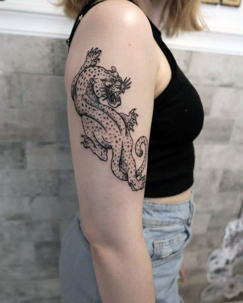 Incredible Cheetah Tattoo For Ladies