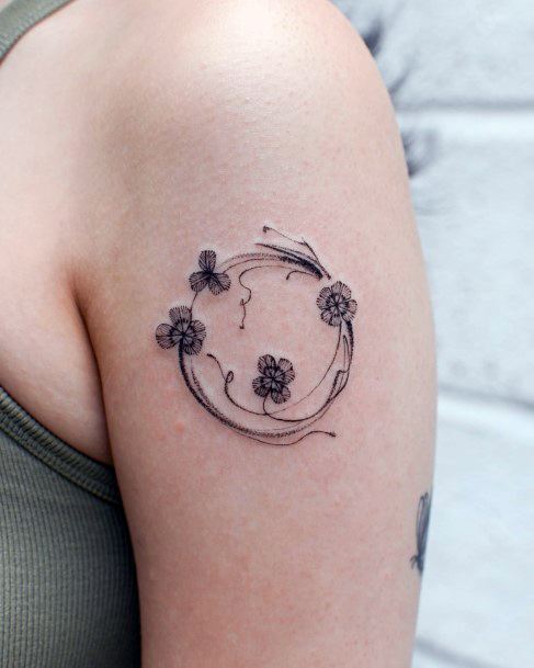 Incredible Clover Tattoo For Ladies