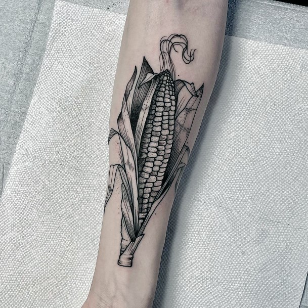 Incredible Corn Tattoo For Ladies