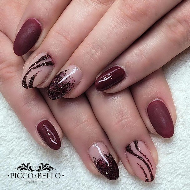 Incredible Dark Red Nail For Ladies