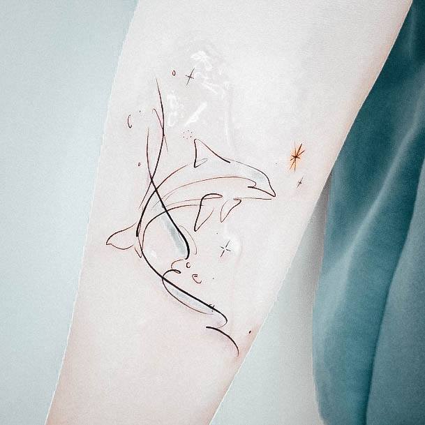 Incredible Dolphin Tattoo For Ladies